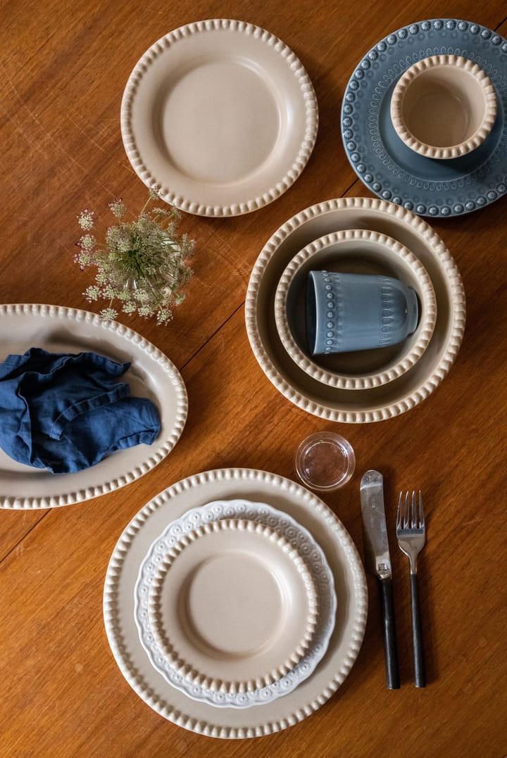 Daisy dessert plate Ø22 cm 2-pack, dusty blue PotteryJo