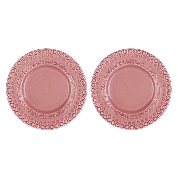 Daisy dessert plate Ø22 cm 2-pack - rose (pink) - PotteryJo