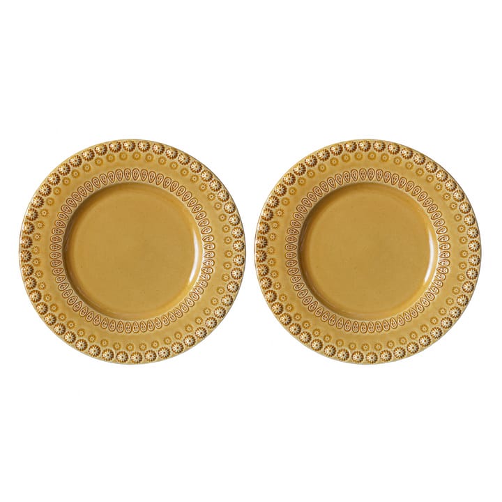 Daisy dessert plate Ø22 cm 2-pack - sienna (yellow) - PotteryJo