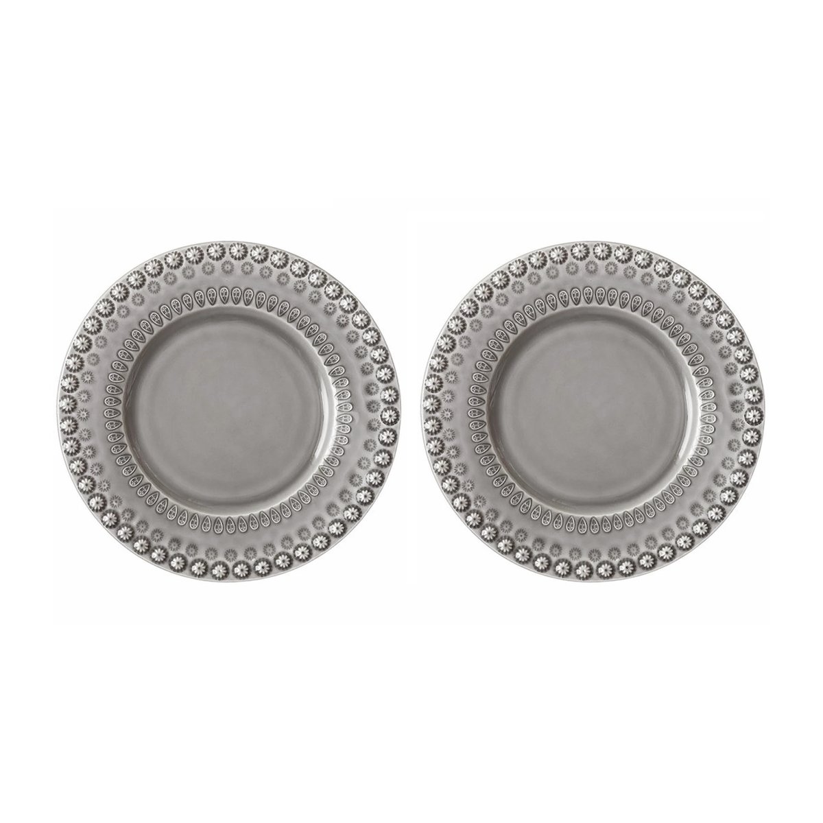 PotteryJo Daisy dessert plate o22 cm 2-pack soft grey (grey)