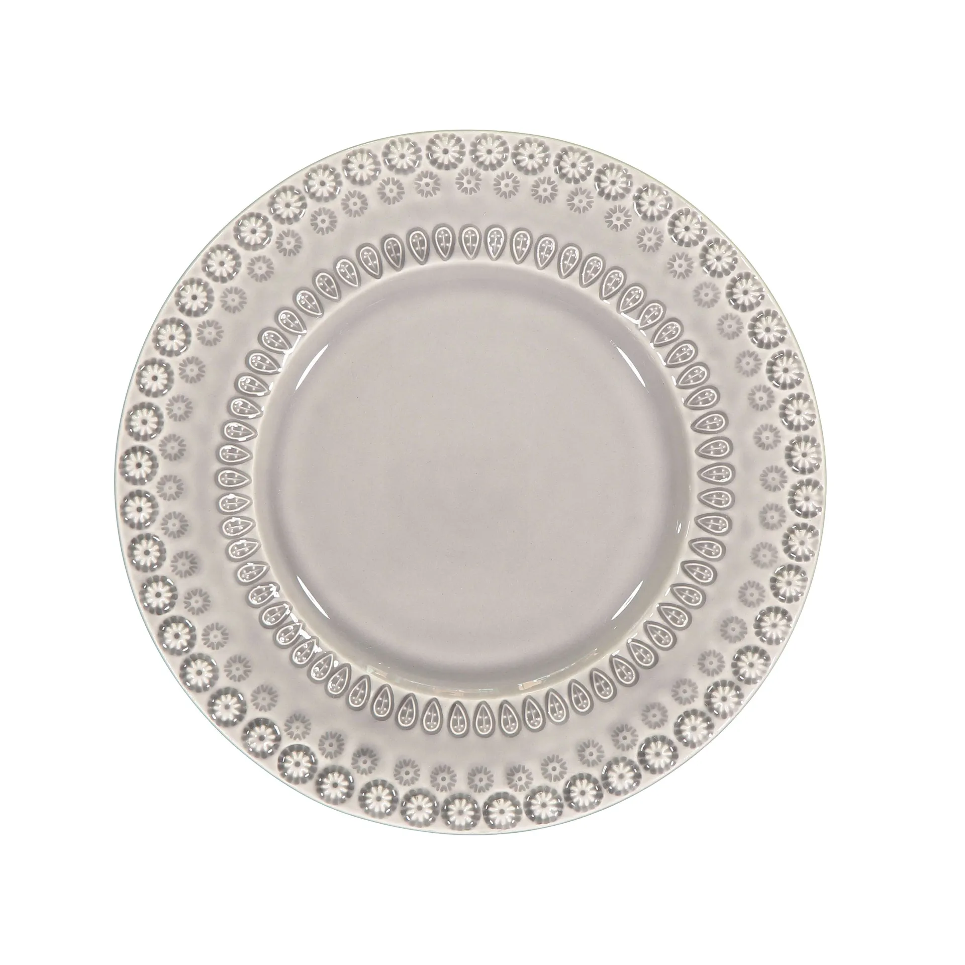 Daisy dessert plate Ø 22 cm, soft grey PotteryJo