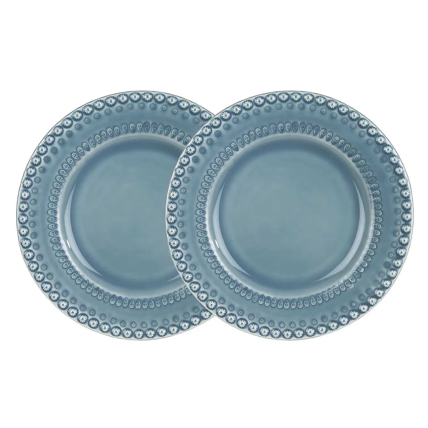 Daisy dinner plate Ø 29 cm 2-pack, dusty blue (blue) PotteryJo