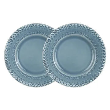 Daisy dinner plate Ø 29 cm 2-pack - dusty blue (blue) - PotteryJo