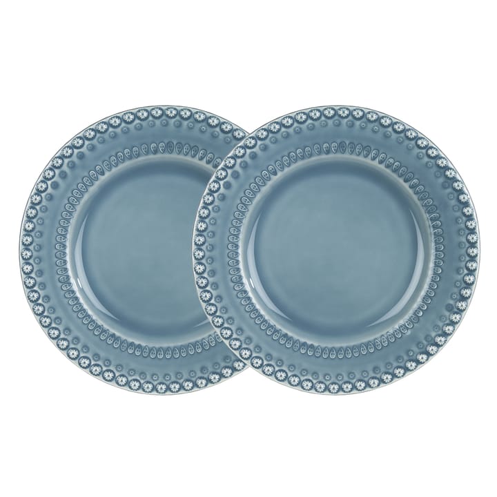 Daisy dinner plate Ø 29 cm 2-pack - dusty blue (blue) - PotteryJo