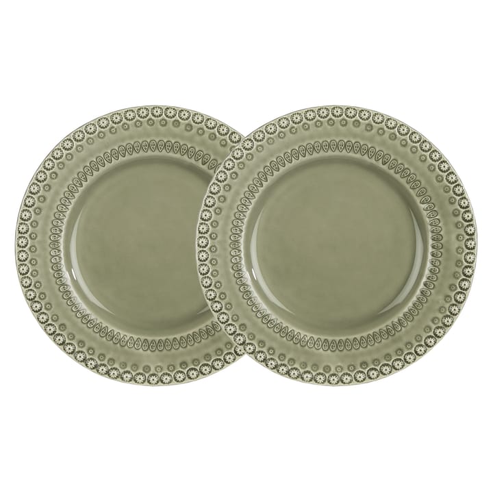 Daisy dinner plate Ø 29 cm 2-pack - faded army (green) - PotteryJo