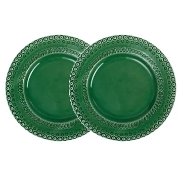 Daisy dinner plate Ø 29 cm 2-pack - forest (darkgreen) - PotteryJo