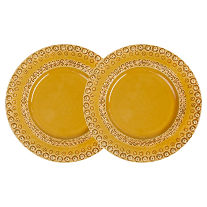 Daisy dinner plate Ø 29 cm 2-pack - sienna (yellow) - PotteryJo