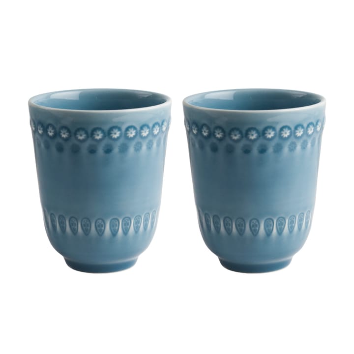 Daisy mug 35 cl 2-pack - dusty blue (blue) - PotteryJo