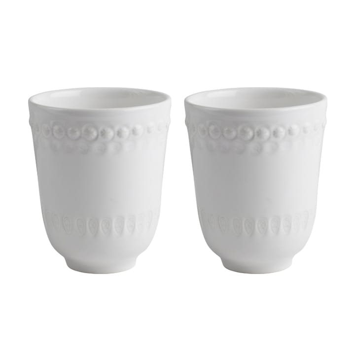 Daisy mug 35 cl 2-pack - white (white) - PotteryJo