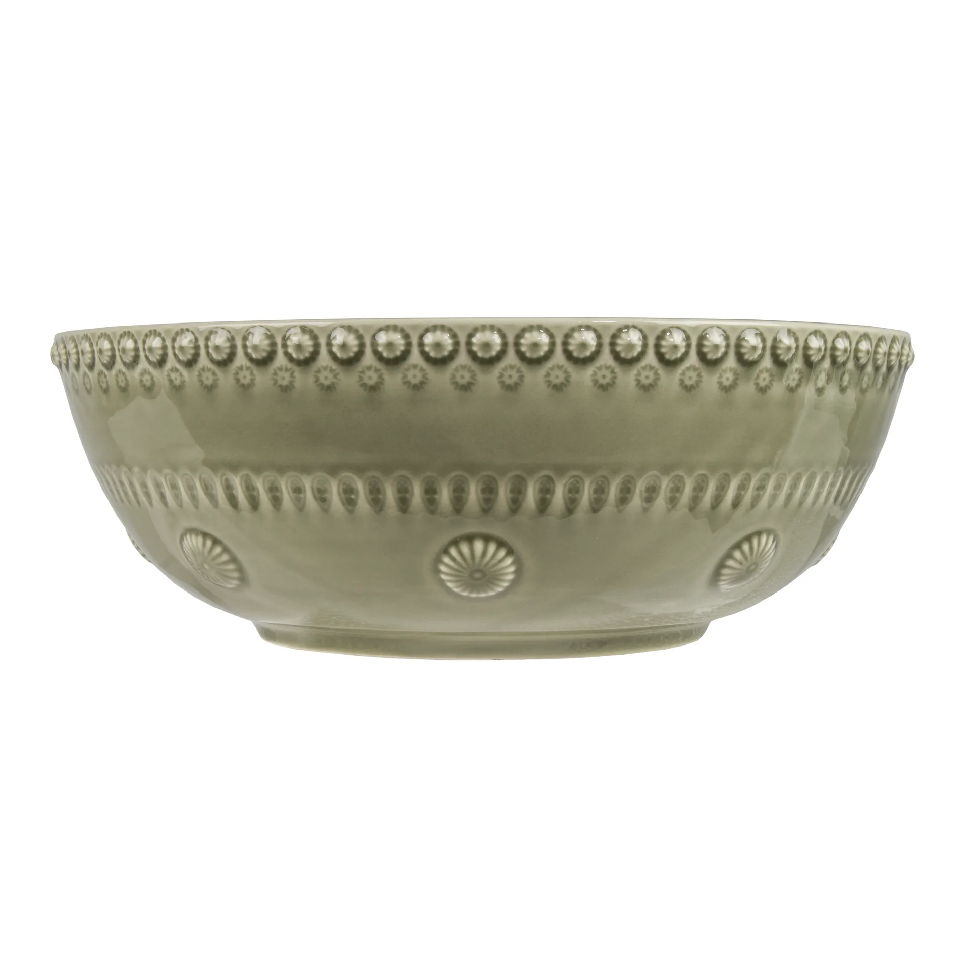 Daisy salad bowl Ø 23 cm, Faded army PotteryJo