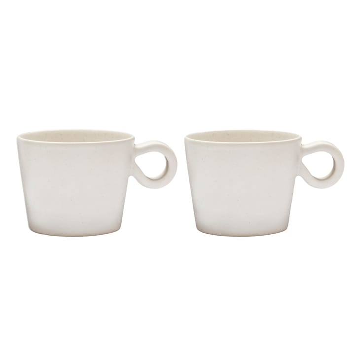 Daria cup with handle 2-pack - cotton white - PotteryJo