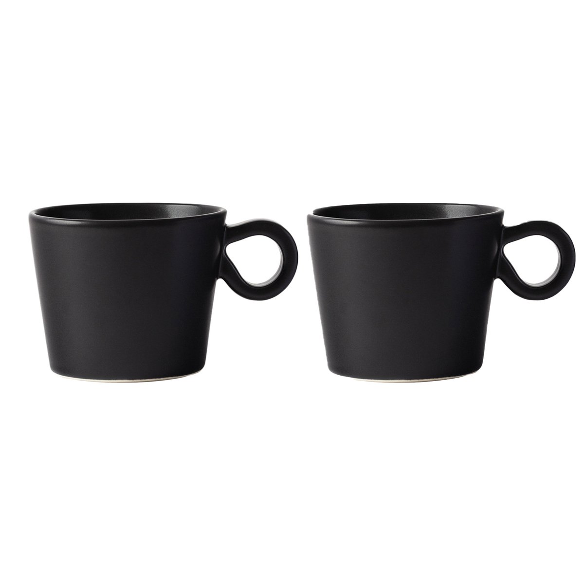 PotteryJo Daria cup with handle 2-pack ink black | Scandinavian Design | Coffee cups | Black