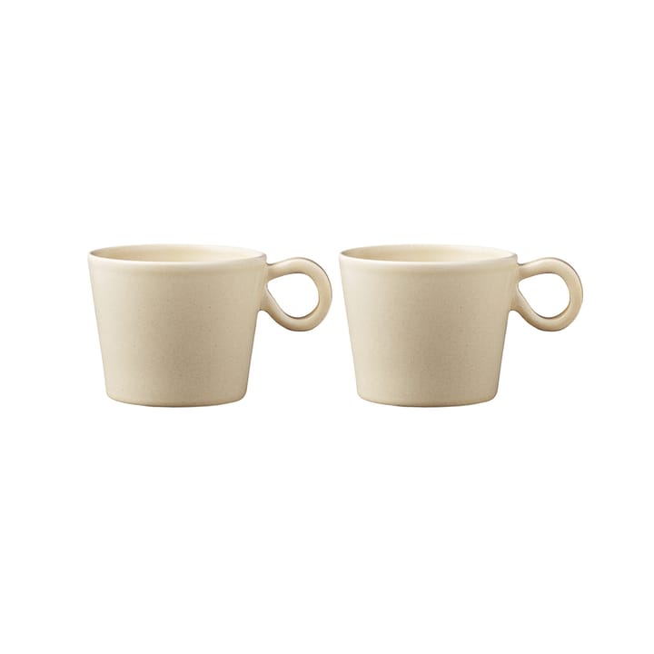 Daria cup with handle 2-pack - Sand - PotteryJo