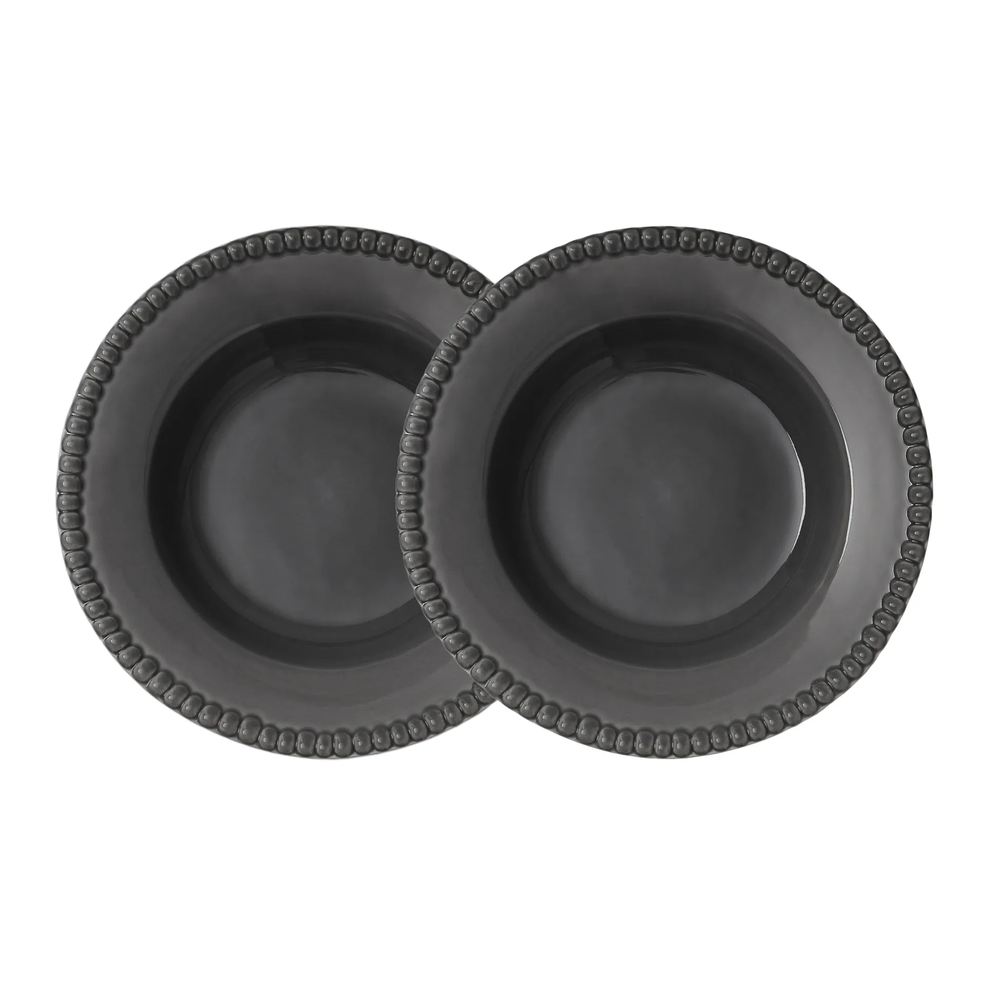 Daria deep plate Ø26 cm 2-pack, clean grey PotteryJo