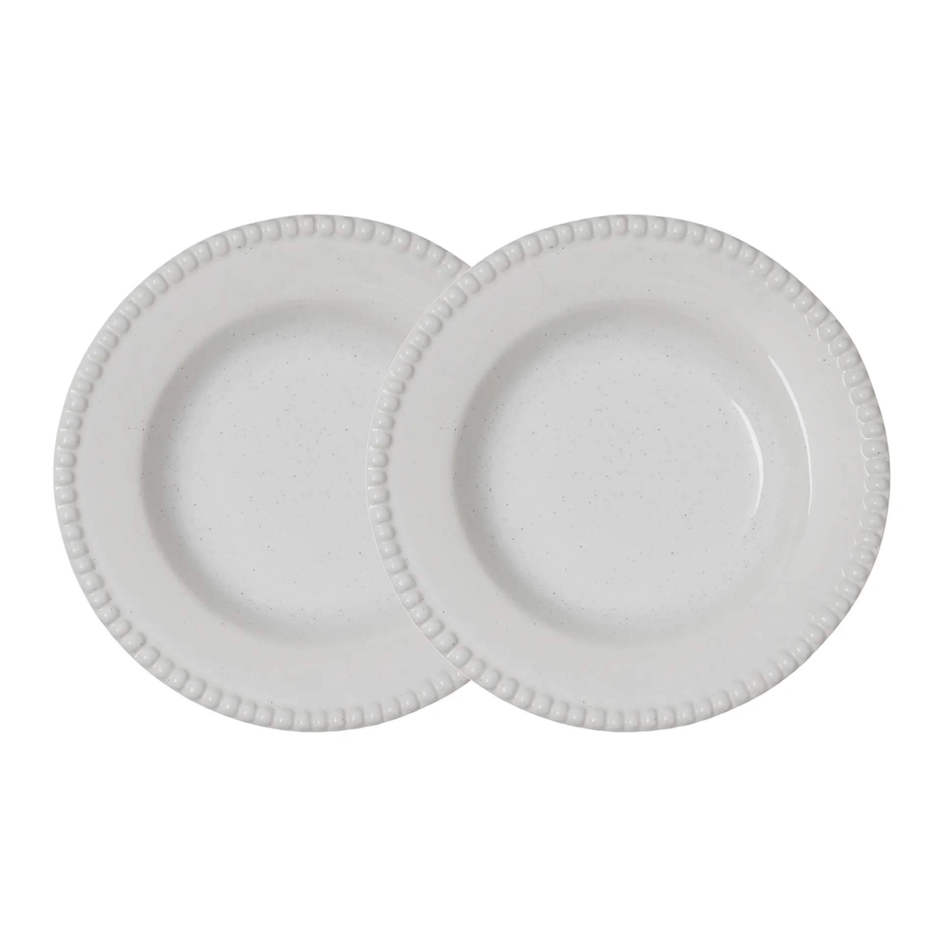Daria deep plate Ø26 cm 2-pack, Cotton white shiny PotteryJo