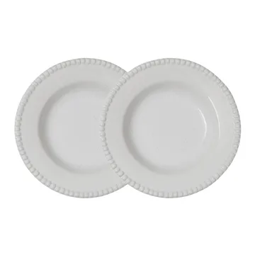 Daria deep plate Ø26 cm 2-pack - Cotton white shiny - PotteryJo