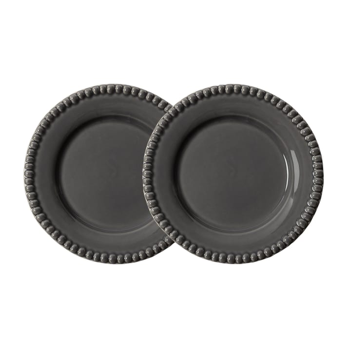 Daria dessert plate Ø22 cm 2-pack - clean grey - PotteryJo