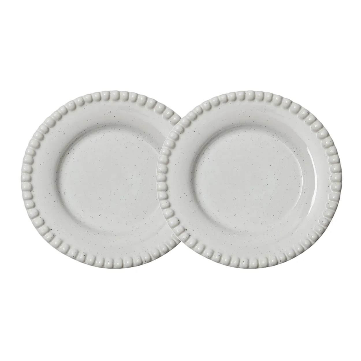 PotteryJo Daria dessert plate o22 cm 2-pack Cotton white shiny