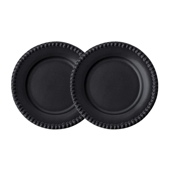 Daria dessert plate Ø22 cm 2-pack - ink black - PotteryJo