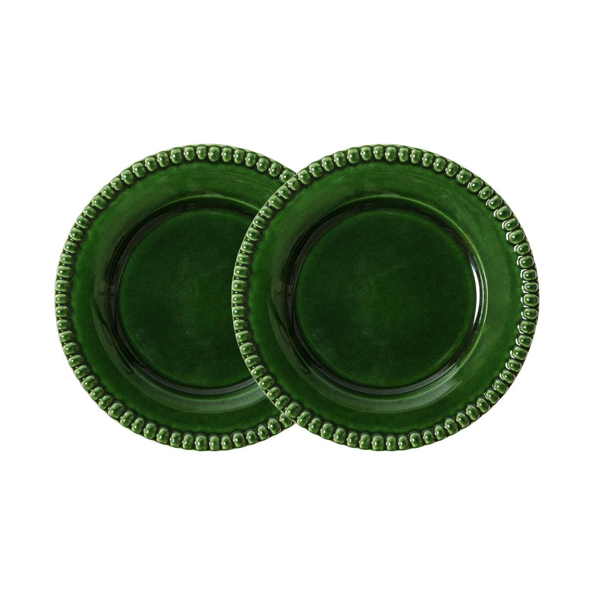 PotteryJo Daria dessert plate o22 cm 2-pack Moss | Scandinavian Design | Small plates & side plates | Green