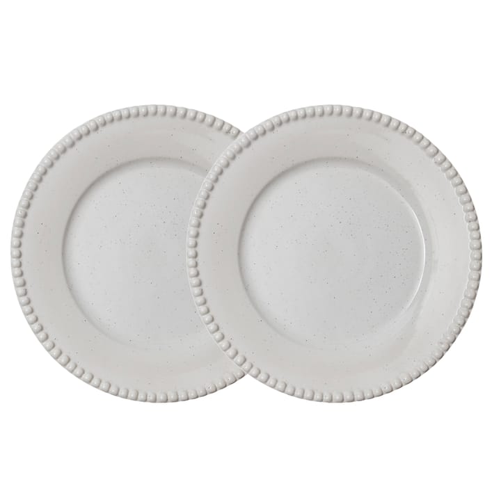 Daria dinner plate Ø28 cm 2-pack - Cotton white shiny - PotteryJo
