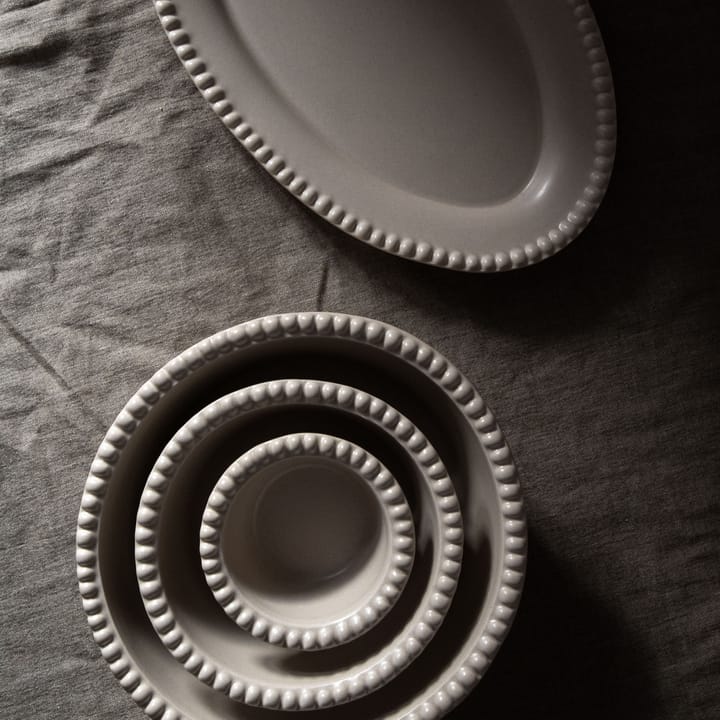 Daria serving plate 35 cm stengods - Sand - PotteryJo