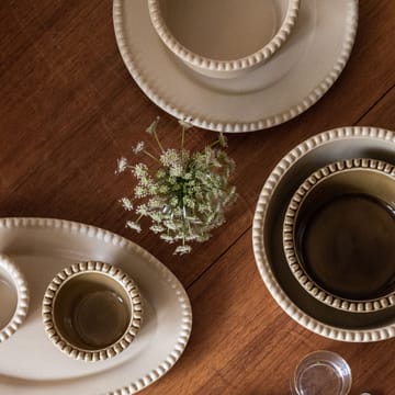Daria serving plate 35 cm stengods - Sand - PotteryJo