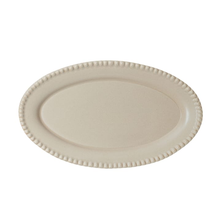 Daria serving plate 35 cm stengods - Sand - PotteryJo
