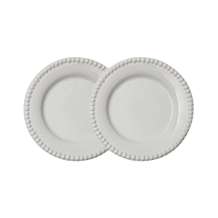 Daria small plate Ø18 cm 2-pack - Cotton white shiny - PotteryJo