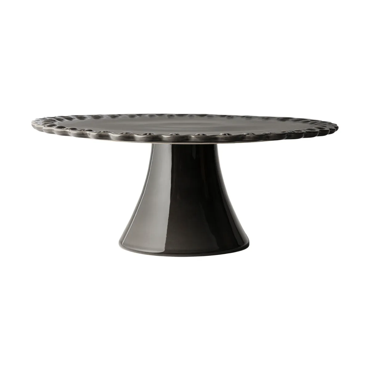 PotteryJo Tulipa cake plate Ø30 cm Almost black