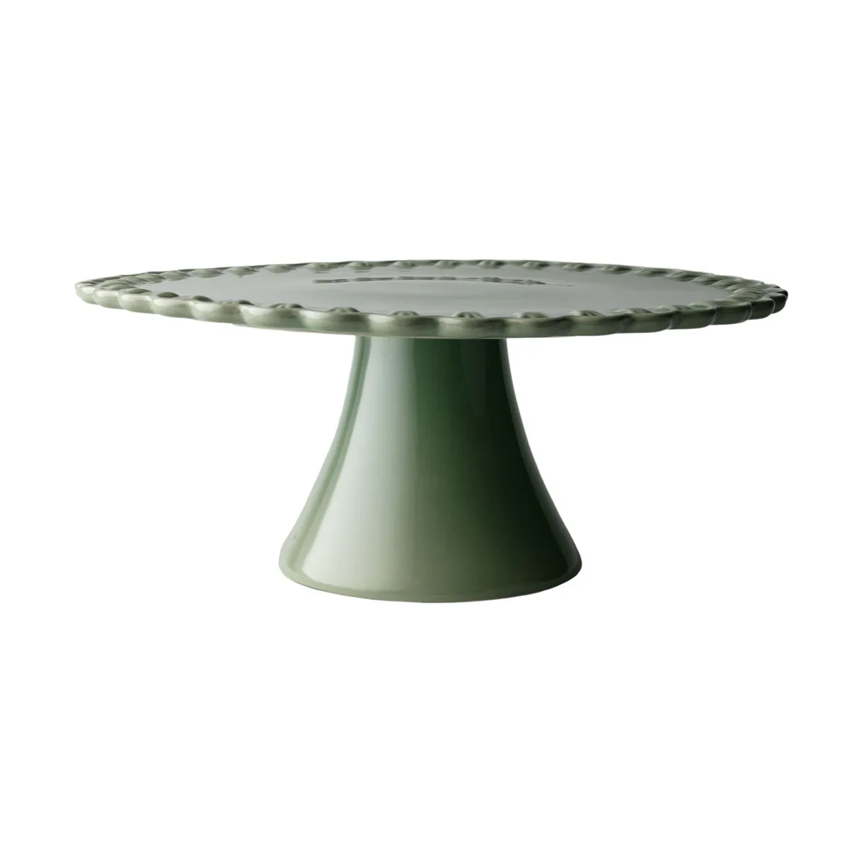 PotteryJo Tulipa cake plate o30 cm Verona green | Scandinavian Design | Cake stands | Green