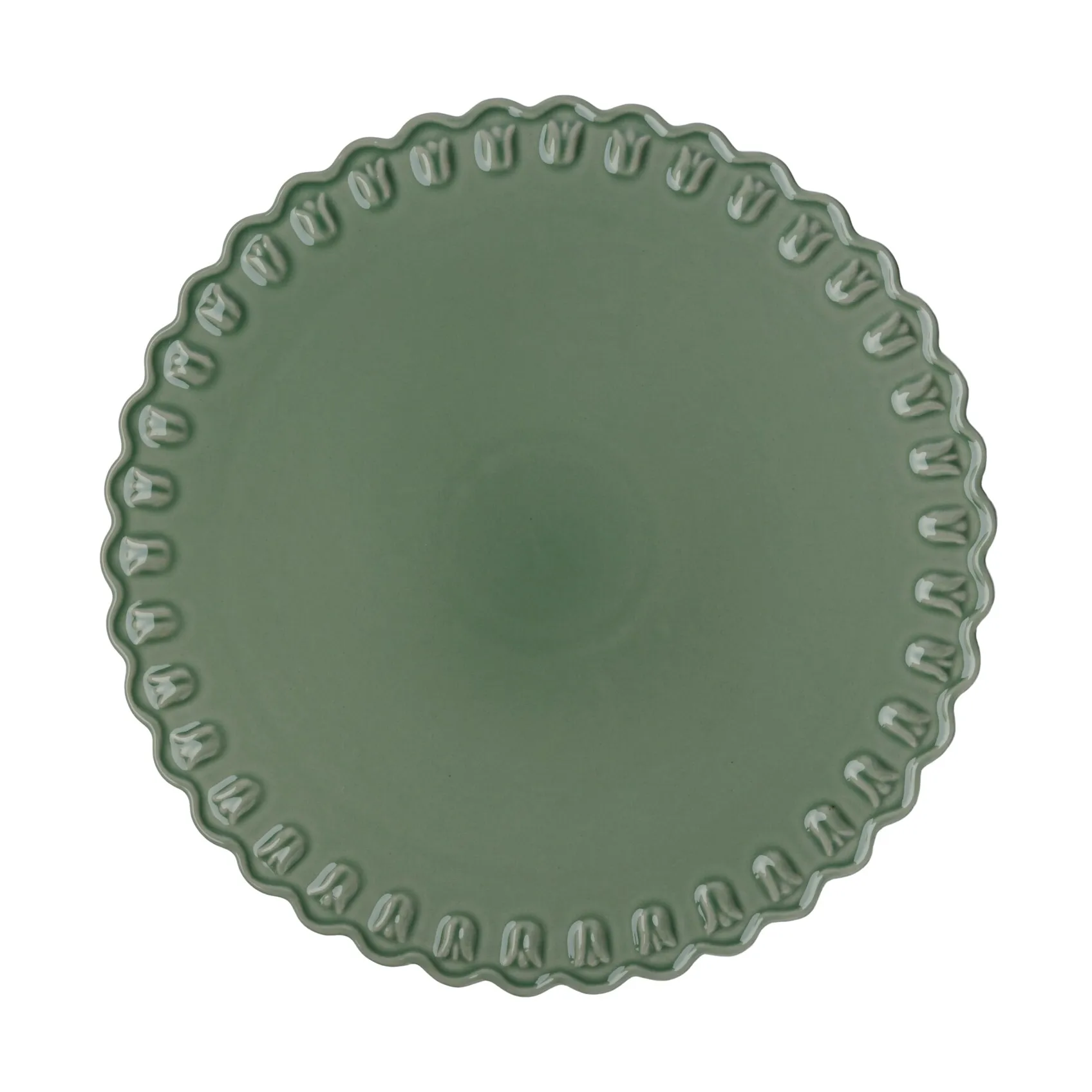 Tulipa cake plate Ø30 cm, Verona green PotteryJo