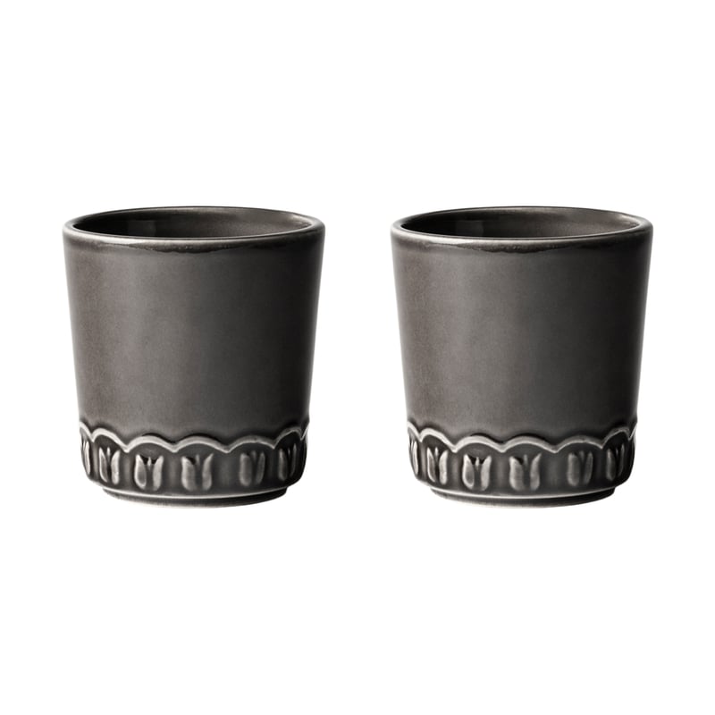 PotteryJo Tulipa cup 20 cl 2-pack Almost black