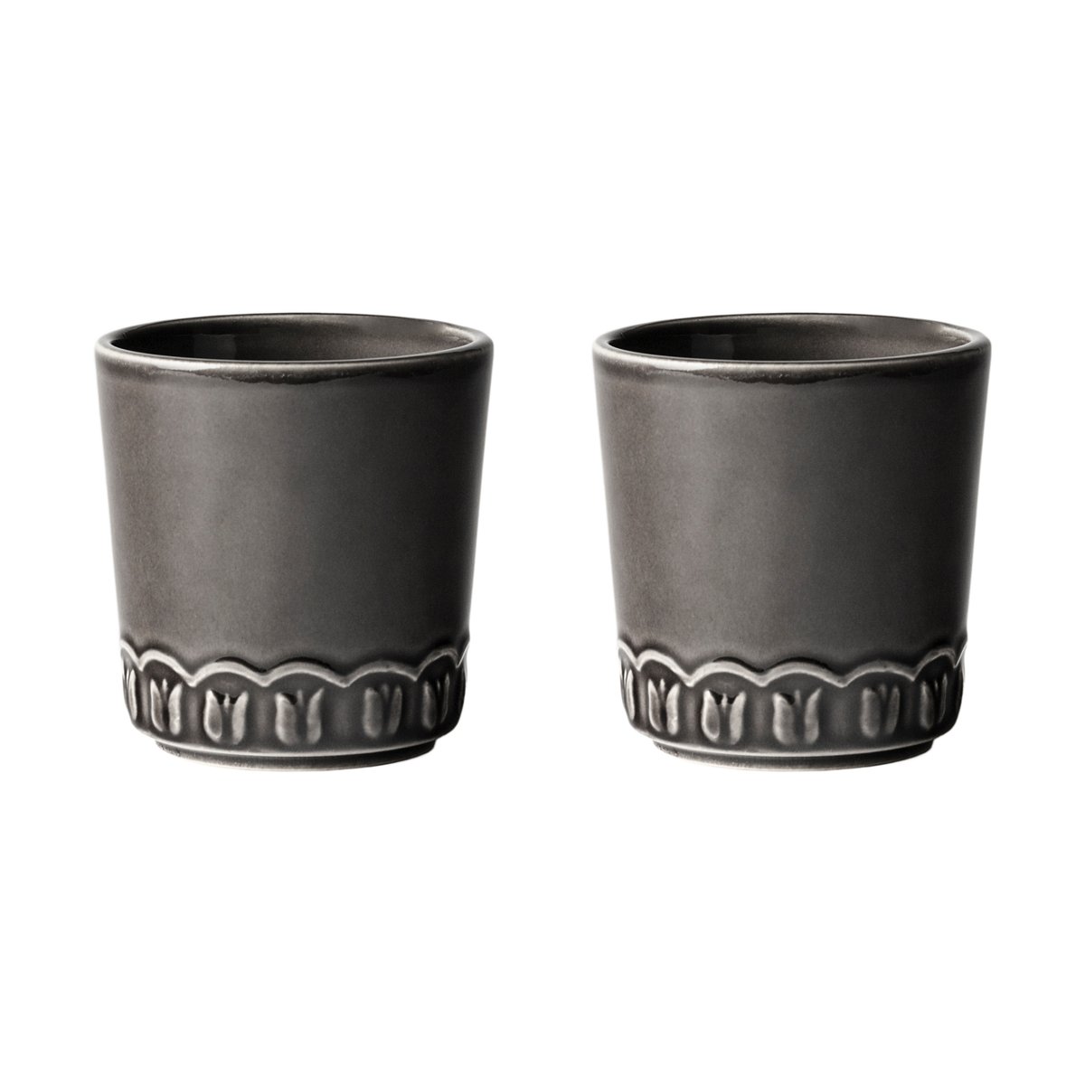 PotteryJo Tulipa cup 20 cl 2-pack Almost black
