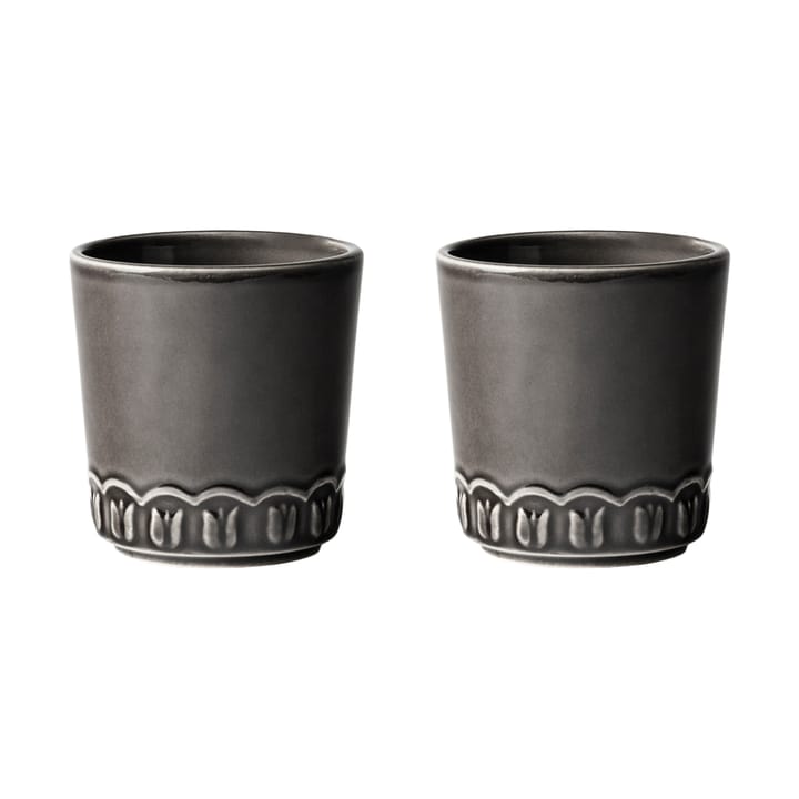 Tulipa cup 20 cl 2-pack - Almost black - PotteryJo