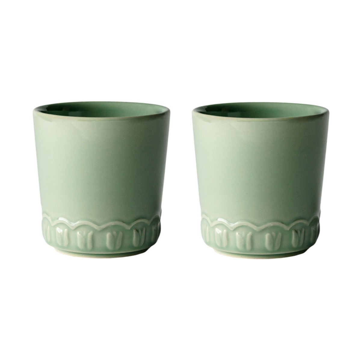 PotteryJo Tulipa cup 20 cl 2-pack Verona green