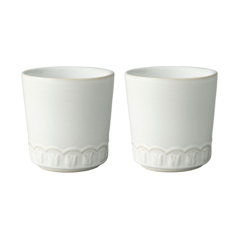 PotteryJo Tulipa cup 20 cl 2-pack White