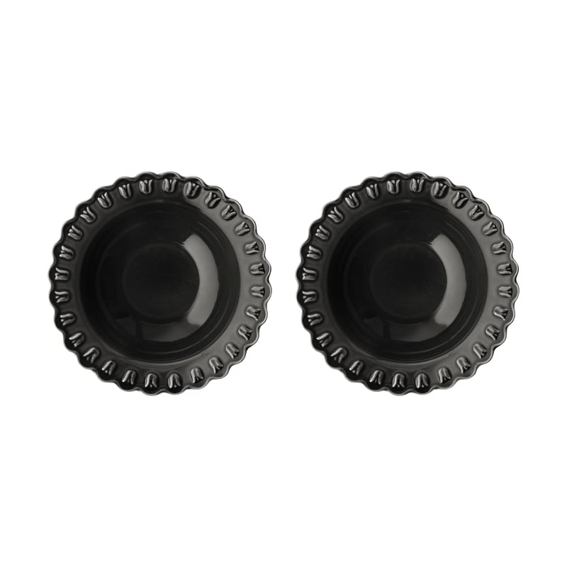 PotteryJo Tulipa deep plate Ø23 cm 2-pack Almost black