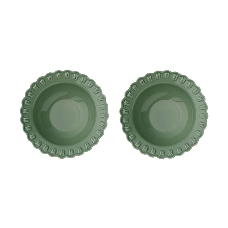 PotteryJo Tulipa deep plate Ø23 cm 2-pack Verona green
