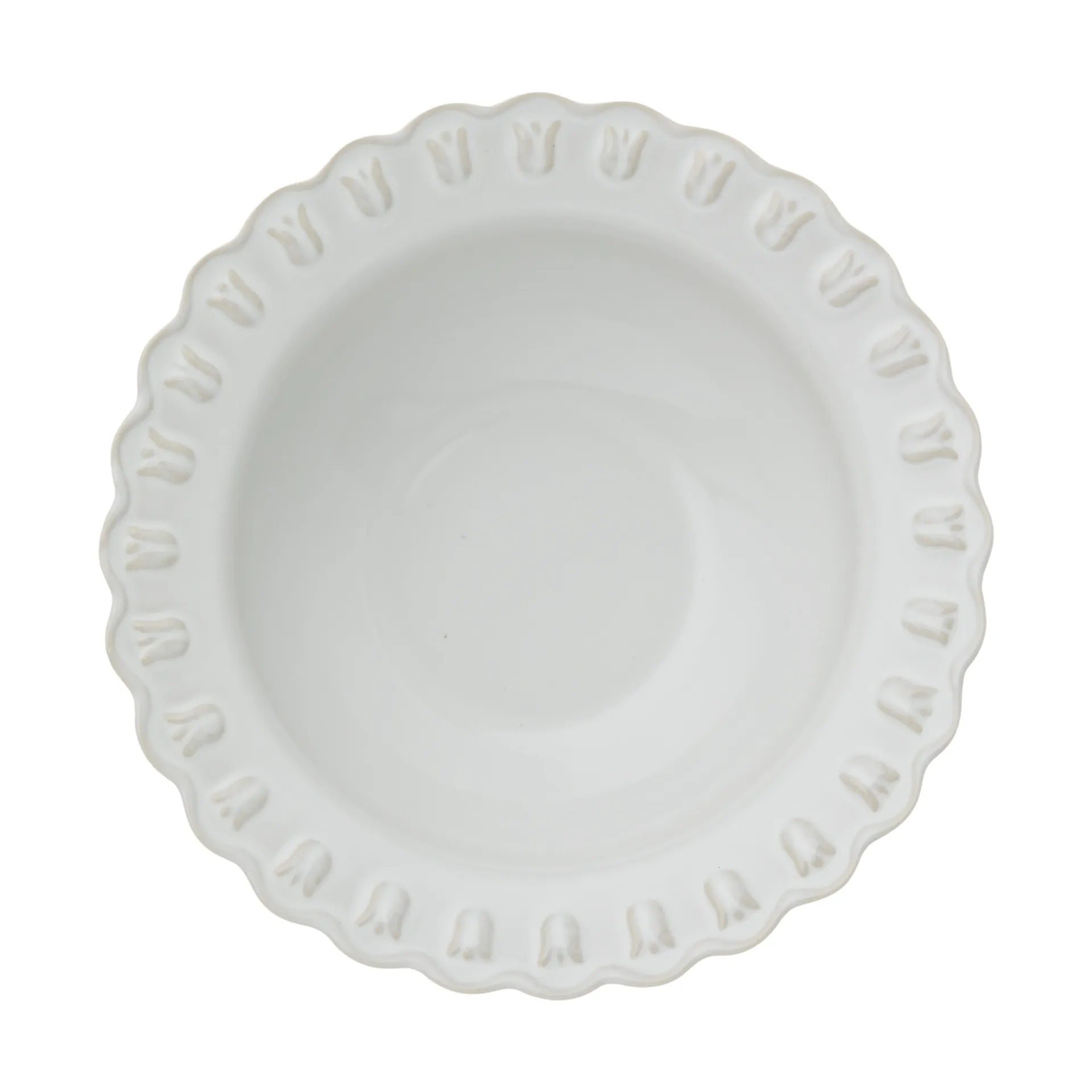 Tulipa deep plate small Ø17 cm 2-pack, White PotteryJo