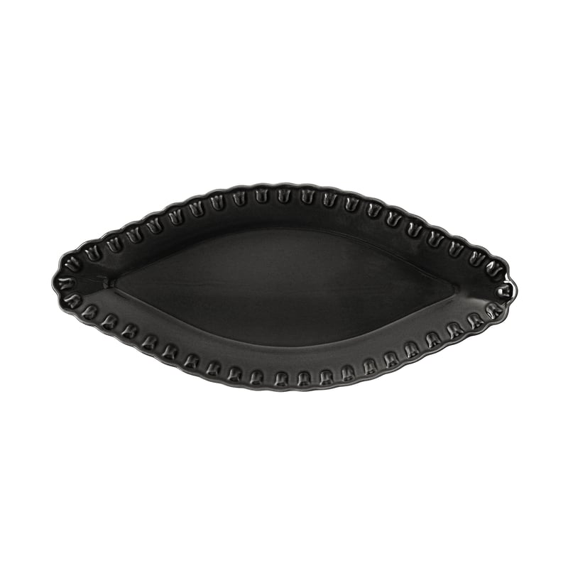 PotteryJo Tulipa oval saucer 20x45 cm Almost black