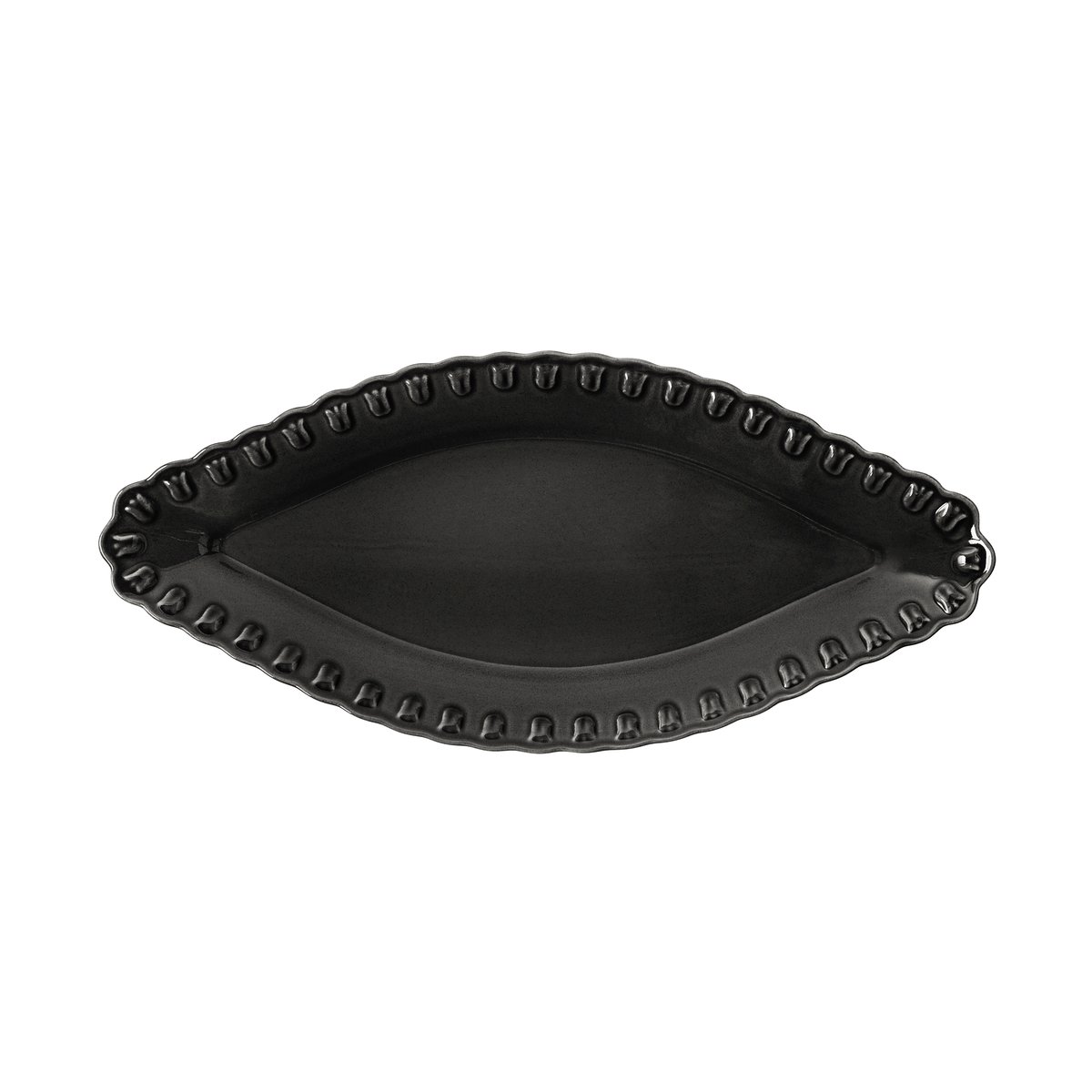 PotteryJo Tulipa oval saucer 20x45 cm Almost black