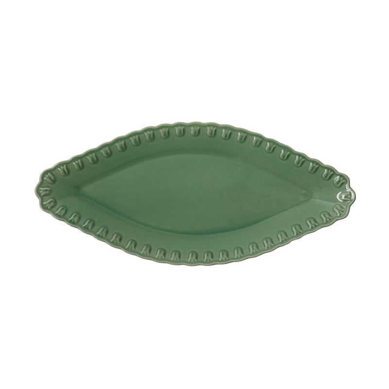 PotteryJo Tulipa oval saucer 20x45 cm Verona green
