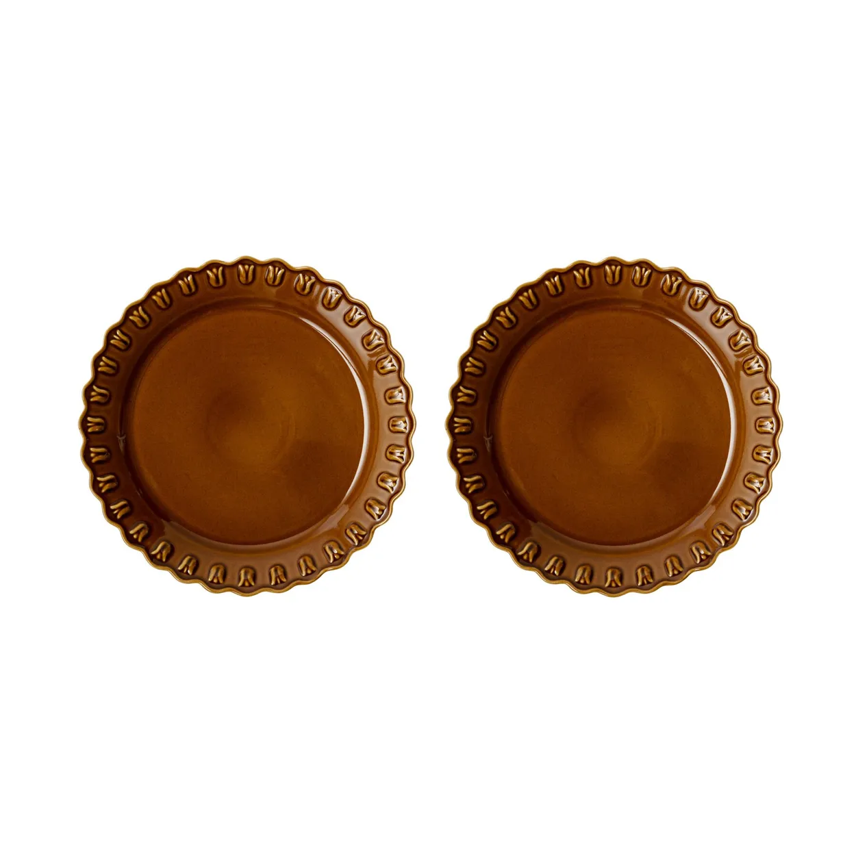 PotteryJo Tulipa plate o26 cm 2-pack Umbra | Scandinavian Design | Dinner plates | Brown