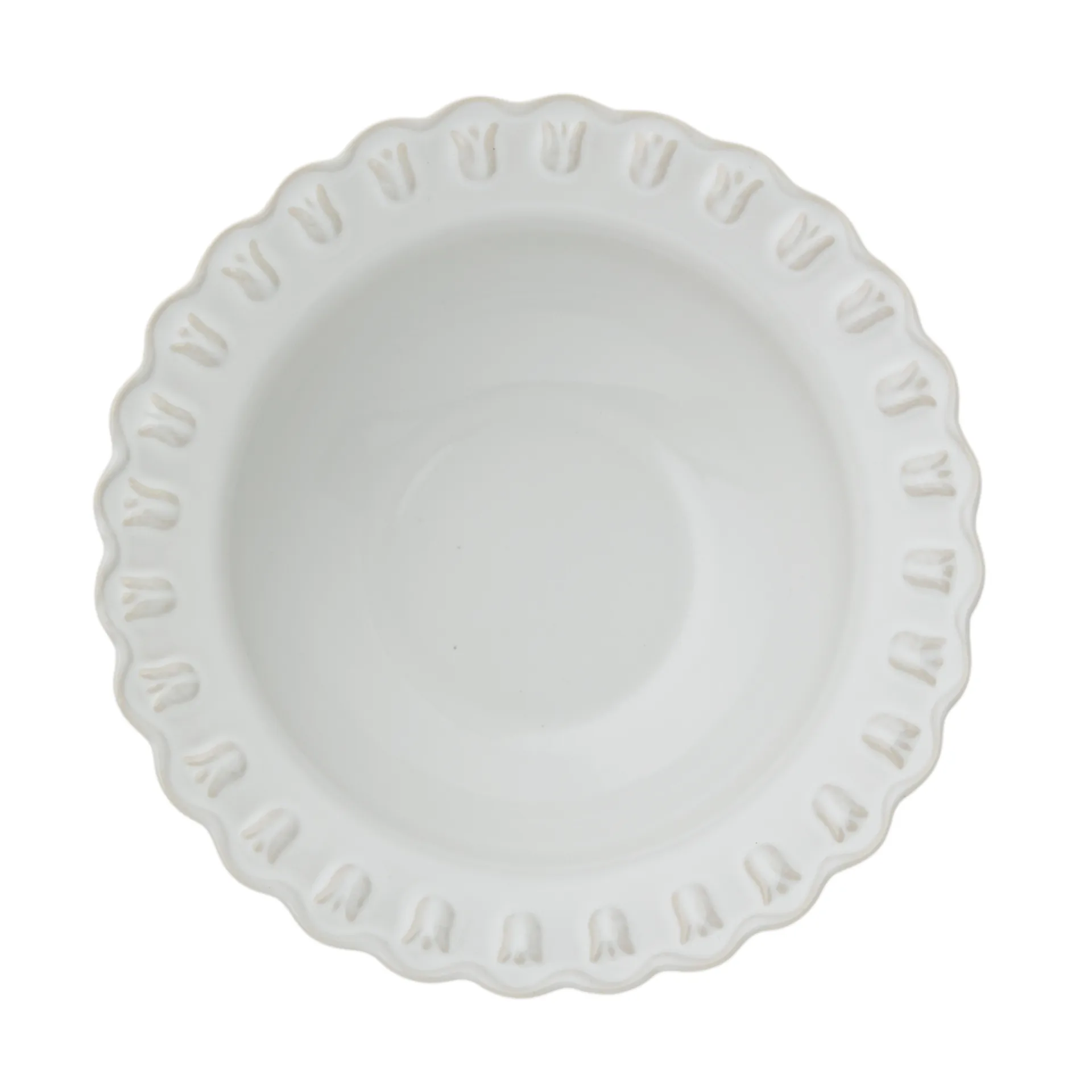 Tulipa serving bowl large Ø30 cm, White PotteryJo