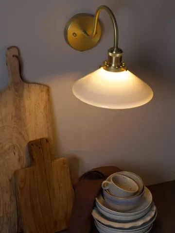 August wall lamp - Opal-brass - PR Home