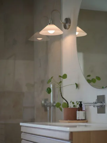 August wall lamp - Opal-chrome - PR Home