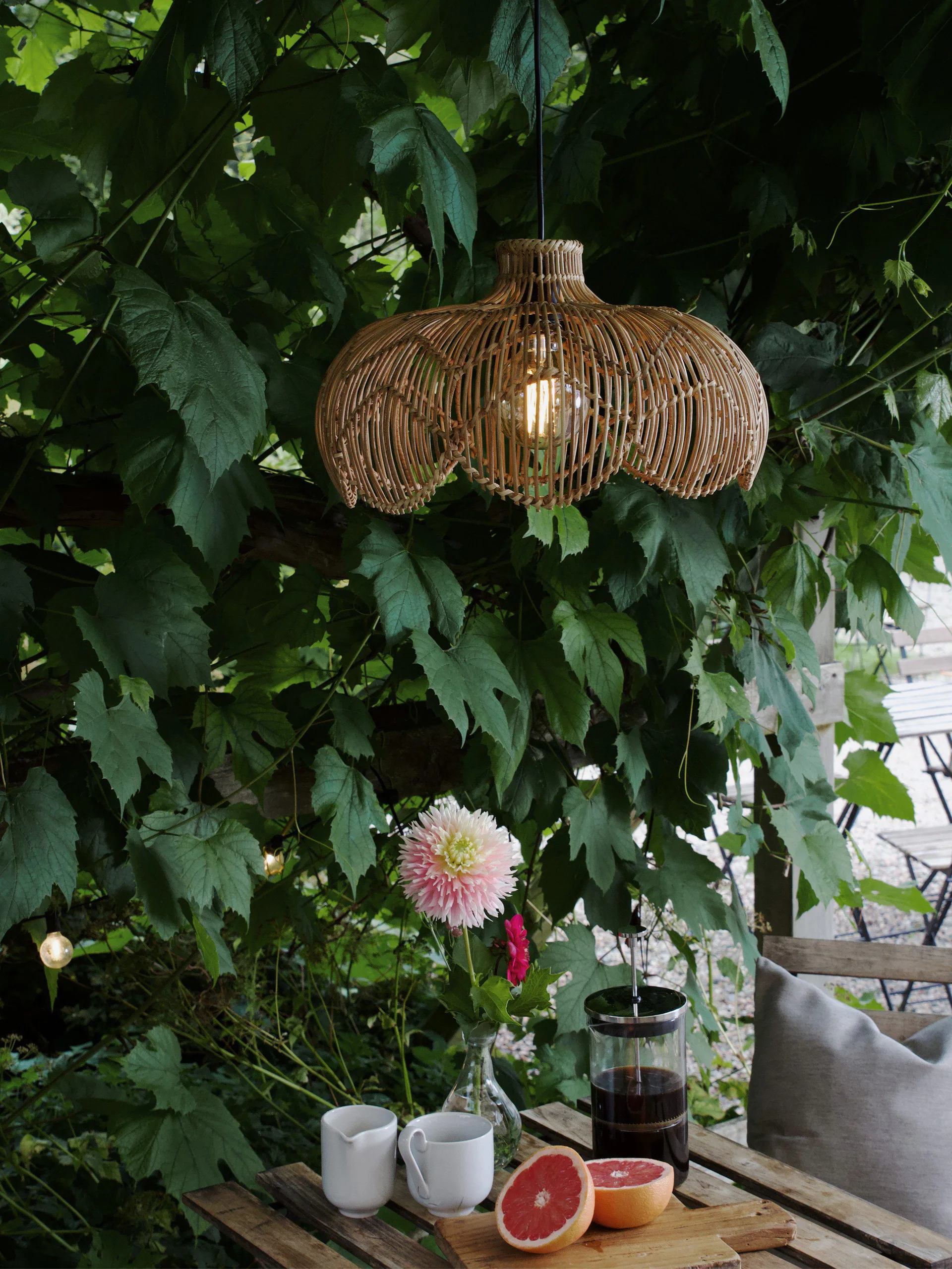 Belle outdoor pendant lamp, Natural, Ø43x24 cm PR Home