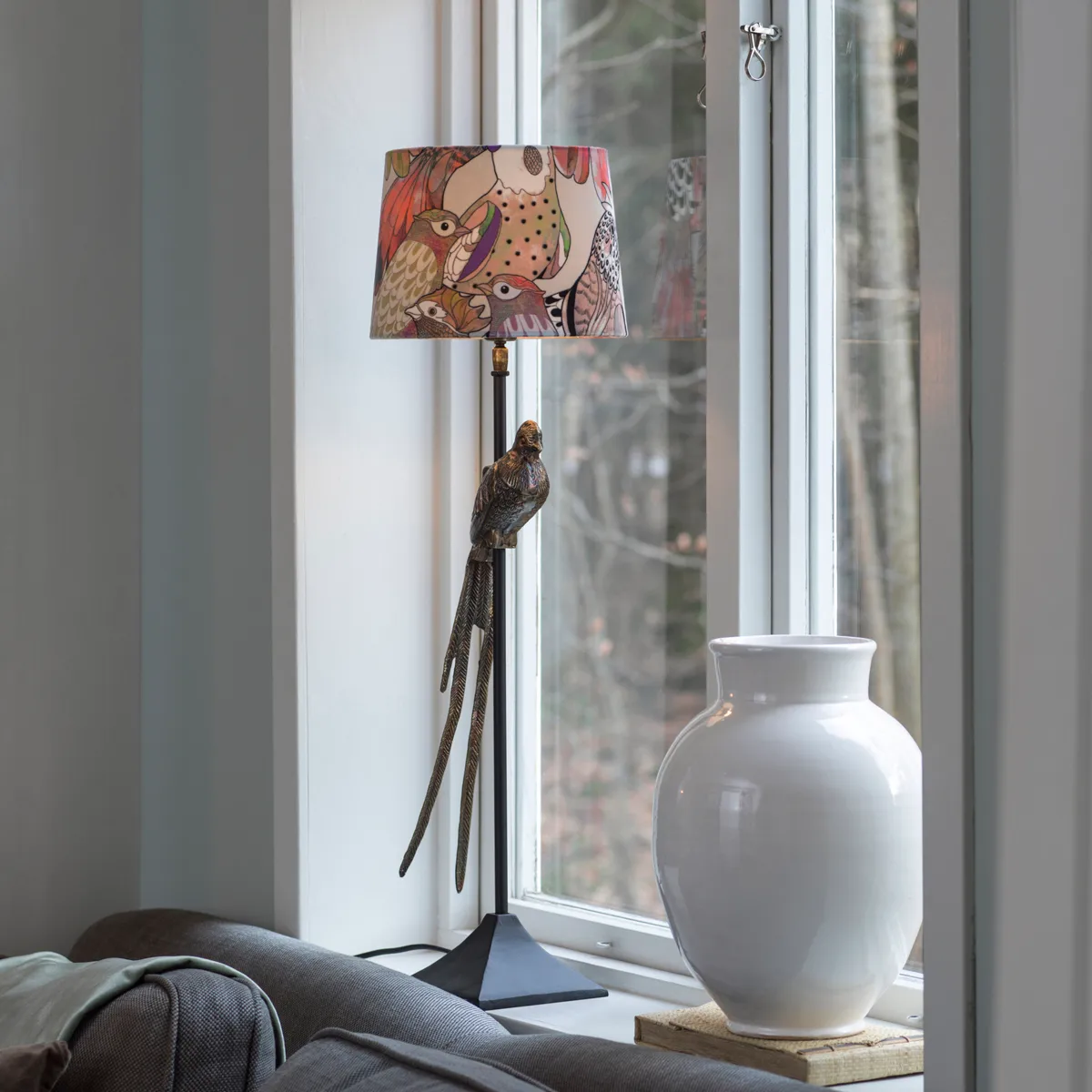 Birdie lamp base 70 cm, Black-brass PR Home