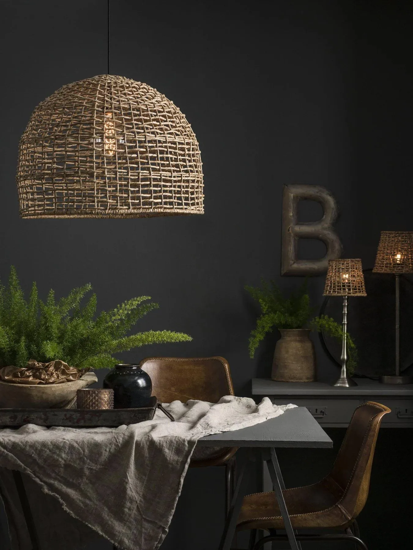 Cebu ceiling lamp, Natural, Ø46 cm PR Home